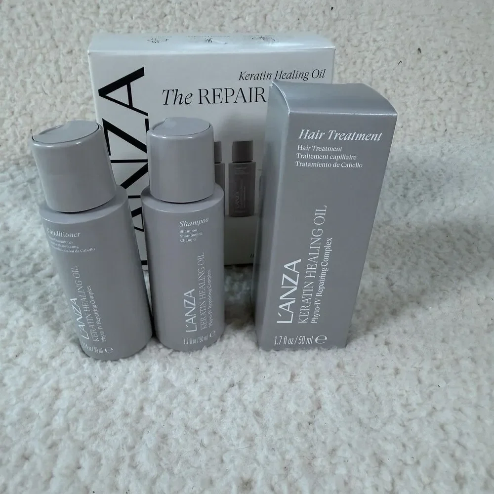 Lanza Keratin Healing Oil Shampoo 50 ml+ CONDITIONER 50ml+ Oil Treatment 50ml